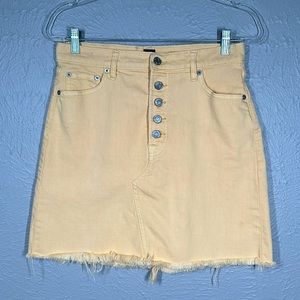 GAP Denim Pastel Yellow Jean Skirt Women's Size 4/27T